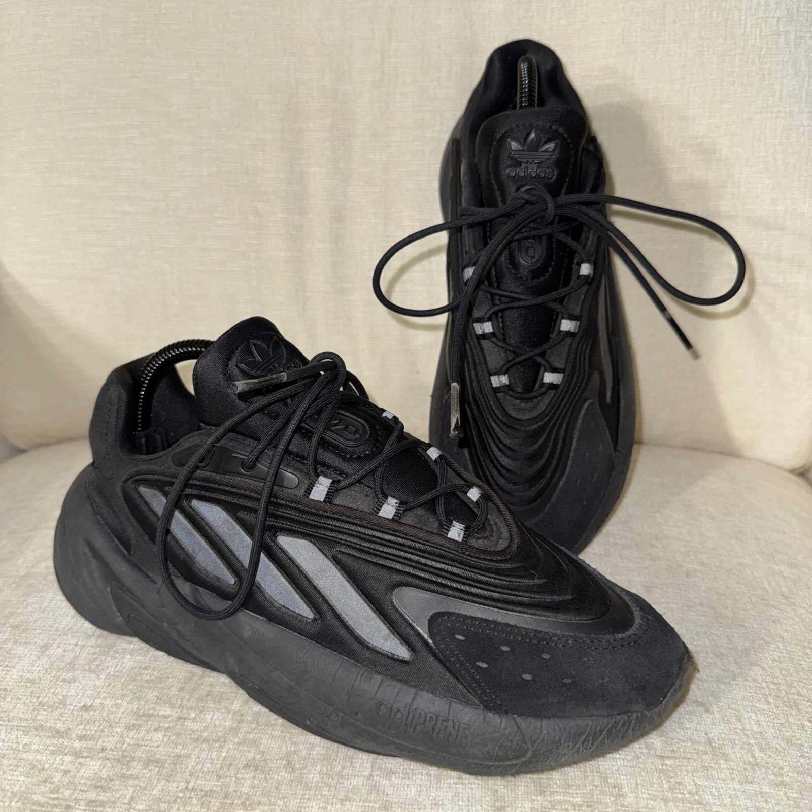 Size 7 Men’s - Adidas Ozelia Black Carbon Chunky Sneakers Shoes